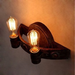 Lámpara de pared de metal con personalidad creativa industrial vintage estilo loft para la sala de café, bar, vestíbulo, decoración de iluminación de pared