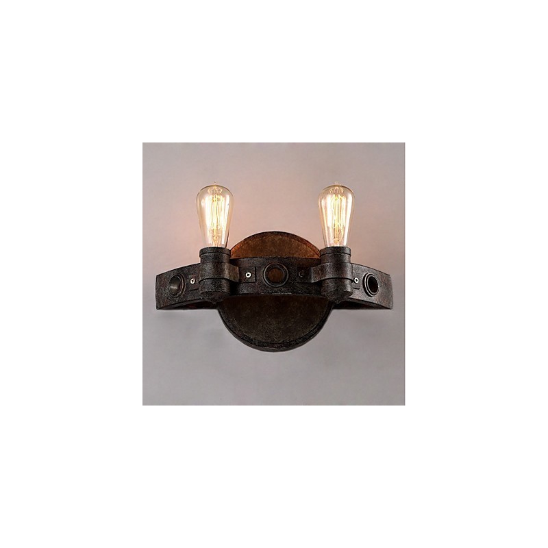 Lámpara de pared de metal con personalidad creativa industrial vintage estilo loft para la sala de café, bar, vestíbulo, decoración de iluminación de pared