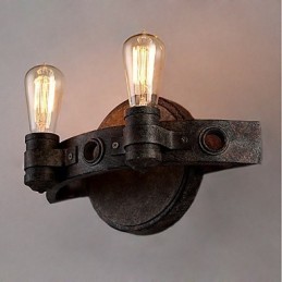Lámpara de pared de metal con personalidad creativa industrial vintage estilo loft para la sala de café, bar, vestíbulo, decoración de iluminación de pared