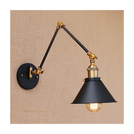 Lámpara de brazo oscilante estilo mini con protección ocular y acabado galvanizado de estilo vintage. Lámpara de brazo oscilante estilo mini con protección ocular y acabado galvanizado de estilo vintage.