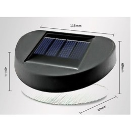 Luz solar blanca para camino, pared, paisaje, montaje en pared, luz para valla de jardín