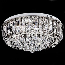 Lámpara de techo de cristal tradicional clásica de metal