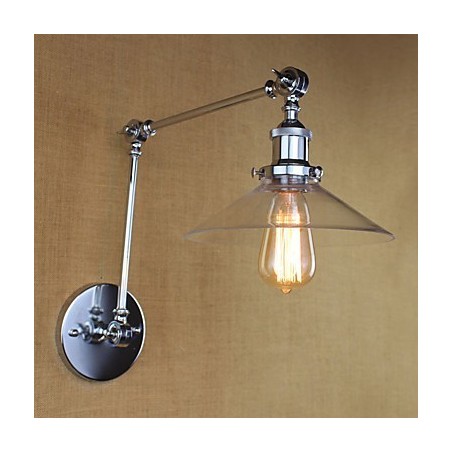 Lámpara de brazo oscilante estilo mini con luz ambiental de estilo retro vintage con acabado electrochapado. Lámpara de brazo oscilante estilo mini con luz ambiental de estilo retro vintage con acabado electrochapado.