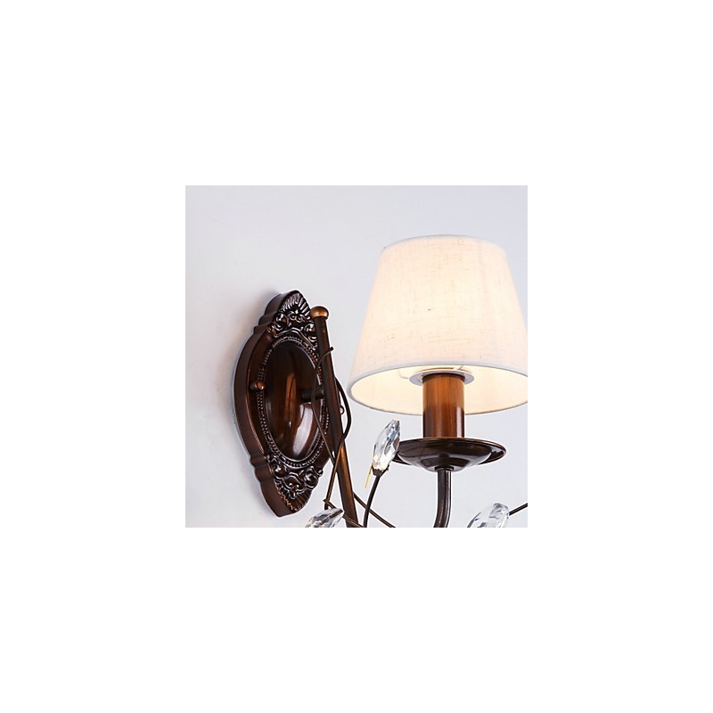 Aplique de pared con luz ambiental estilo rústico estilo cabaña, galvanizado, para iluminación ambiental en miniatura.