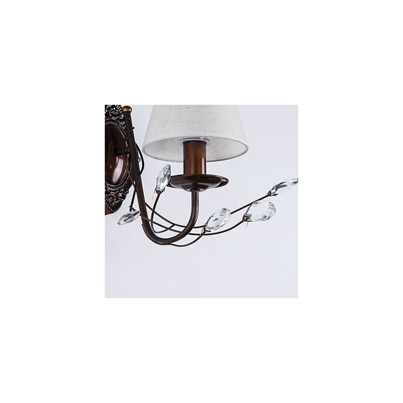 Aplique de pared con luz ambiental estilo rústico estilo cabaña, galvanizado, para iluminación ambiental en miniatura.