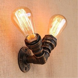 Lámpara de pared pequeña decorativa con pipa de agua sencilla y nostálgica
