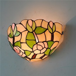 Lámparas de pared estilo retro campestre con pantalla de cristal para sala de estar, dormitorio, restaurante, cafetería, bar, apliques de pared