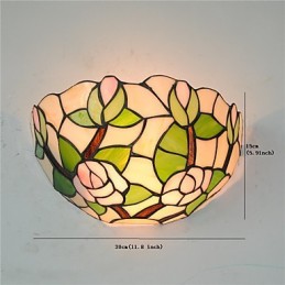 Lámparas de pared estilo retro campestre con pantalla de cristal para sala de estar, dormitorio, restaurante, cafetería, bar, apliques de pared