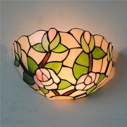 Lámparas de pared estilo retro campestre con pantalla de cristal para sala de estar, dormitorio, restaurante, cafetería, bar, apliques de pared