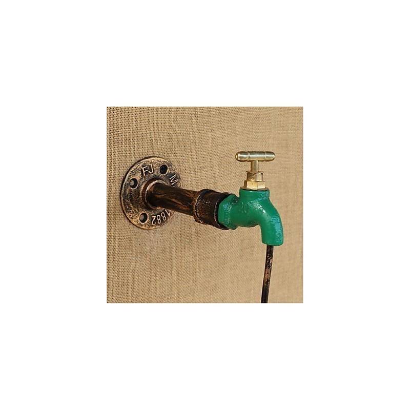 Lámpara de pared Edison retro decorativa con forma de pipa de agua y botella de vino