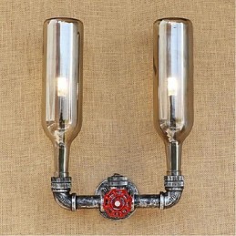 Lámpara de pared con forma de botella de agua, luz de pared gris