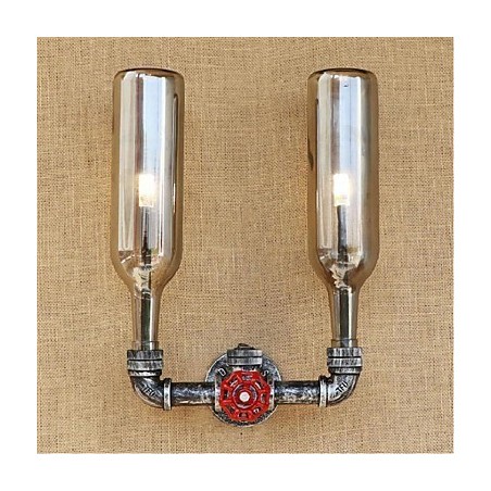 Lámpara de pared con forma de botella de agua, luz de pared gris