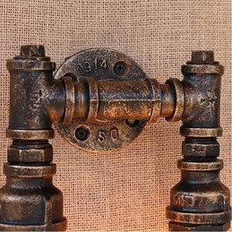 Lámpara de pared pequeña decorativa con pipa de agua sencilla y nostálgica