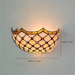Lámparas de pared estilo retro campestre con pantalla de cristal para sala de estar, dormitorio, restaurante, cafetería, bar, apliques de pared