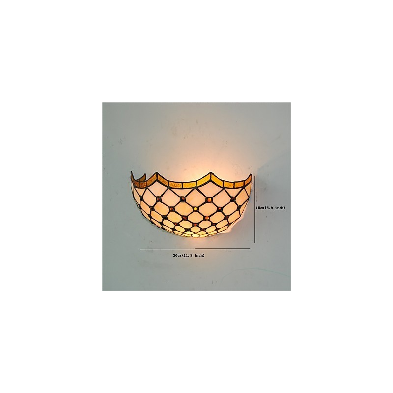 Lámparas de pared estilo retro campestre con pantalla de cristal para sala de estar, dormitorio, restaurante, cafetería, bar, apliques de pared