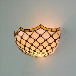 Lámparas de pared estilo retro campestre con pantalla de cristal para sala de estar, dormitorio, restaurante, cafetería, bar, apliques de pared