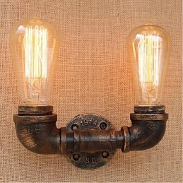 Lámpara de pared pequeña decorativa con pipa de agua sencilla y nostálgica