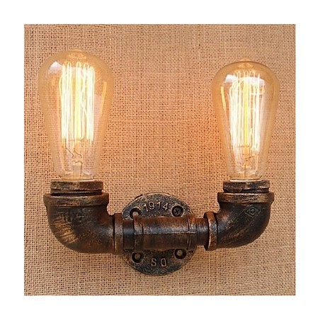 Lámpara de pared pequeña decorativa con pipa de agua sencilla y nostálgica Lámpara de pared pequeña decorativa con pipa de agua sencilla y nostálgica