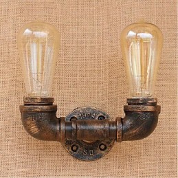 Lámpara de pared pequeña decorativa con pipa de agua sencilla y nostálgica