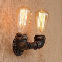 Lámpara de pared pequeña decorativa con pipa de agua sencilla y nostálgica