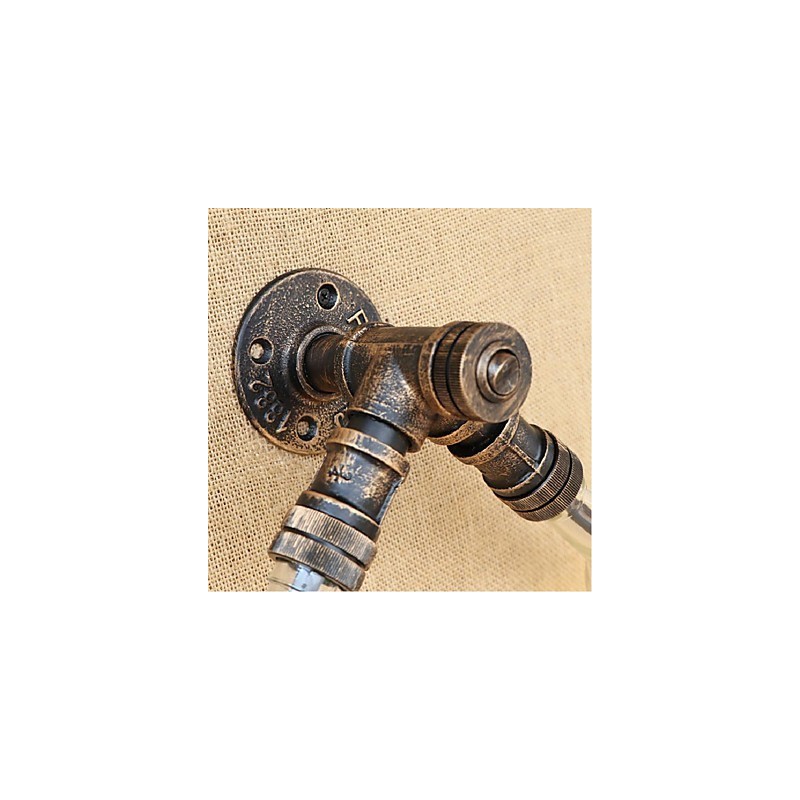Lámpara de pared estilo retro americano con diseño de botella de agua, estilo industrial creativo, color gris