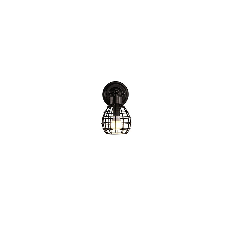 Lámparas de pared de tubo retro, estilo loft, estilo jaula de pájaros negra, de metal, para comedor, cocina, bar, cafetería, decoración, iluminación.