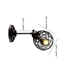 Lámparas de pared de tubo retro, estilo loft, estilo jaula de pájaros negra, de metal, para comedor, cocina, bar, cafetería, decoración, iluminación.