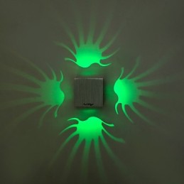 Apliques de pared con iluminación ambiental, modernos y contemporáneos, con acabado galvanizado.