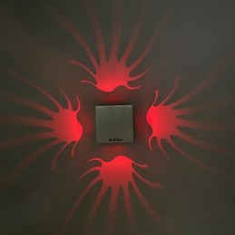Apliques de pared con iluminación ambiental, modernos y contemporáneos, con acabado galvanizado.