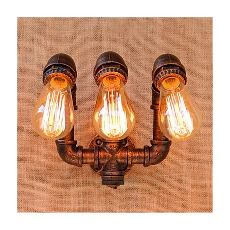 Apliques de pared con luz ambiental de estilo rústico de cabaña con pintura campestre Apliques de pared con luz ambiental de estilo rústico de cabaña con pintura campestre