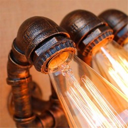 Apliques de pared con luz ambiental de estilo rústico de cabaña con pintura campestre