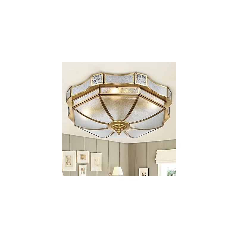 Lámpara de techo de cobre con diseño decorativo contemporáneo moderno