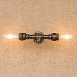Apliques de pared con luz ambiental con pintura rústica tipo cabaña
