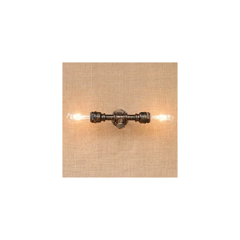 Apliques de pared con luz ambiental con pintura rústica tipo cabaña
