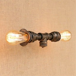 Apliques de pared con luz ambiental con pintura rústica tipo cabaña