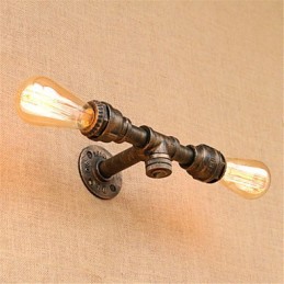 Apliques de pared con luz ambiental con pintura rústica tipo cabaña