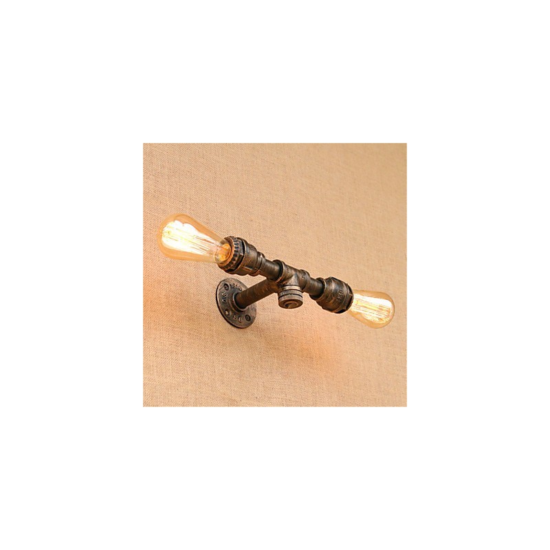 Apliques de pared con luz ambiental con pintura rústica tipo cabaña