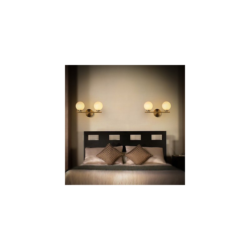 Lámpara de pared moderna contemporánea de bronce con función de mini apliques de pared de estilo uplight.