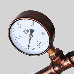 Lámparas de pared de tubo industriales vintage con forma de timón de madera, luces giratorias creativas, iluminación decorativa para restaurantes, cafeterías y bares.