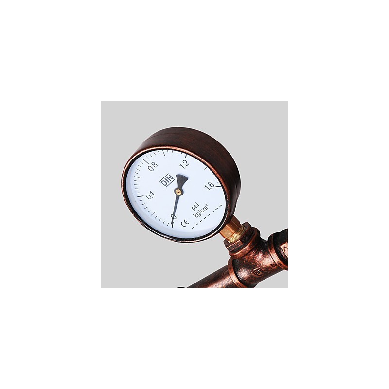 Lámparas de pared de tubo industriales vintage con forma de timón de madera, luces giratorias creativas, iluminación decorativa para restaurantes, cafeterías y bares.