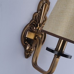Apliques de pared con luz descendente, tradicionales, clásicos, galvanizados, con protección ocular