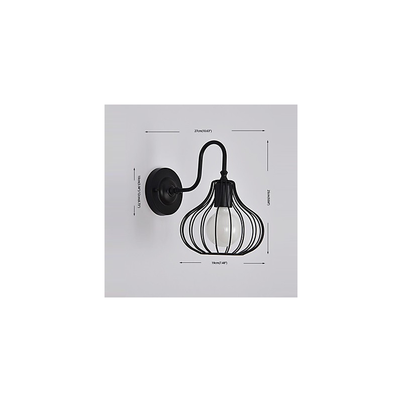Aplique de pared con luz ambiental de estilo mini con pintura rústica clásica MaxTraditional