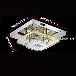 Lámparas de techo de cristal empotradas transparentes o ámbar K9 para interiores CE