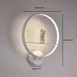 Apliques de pared con luz ambiental moderna y contemporánea integrada para estilo mini.