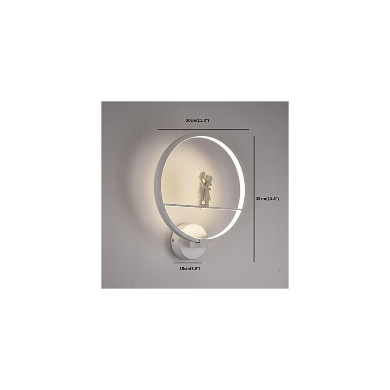 Apliques de pared con luz ambiental moderna y contemporánea integrada para estilo mini.