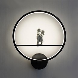 Apliques de pared con luz ambiental moderna y contemporánea integrada para estilo mini.