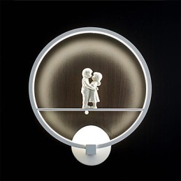Apliques de pared con luz ambiental moderna y contemporánea integrada para estilo mini.