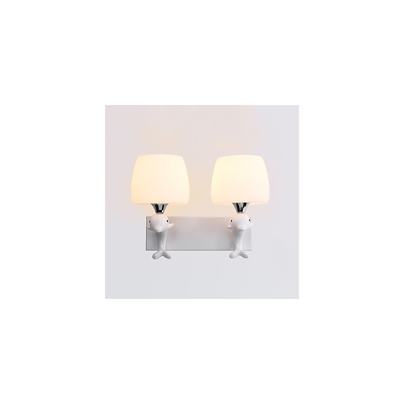 Apliques de pared con luz ambiental y protección ocular con pintura contemporánea moderna