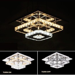 Lámparas de techo de cristal empotradas transparentes o ámbar K9 para interiores CE