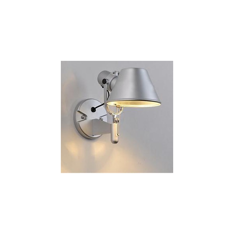 Apliques de pared con luz ambiental, modernos y contemporáneos, de plata, para proteger los ojos.